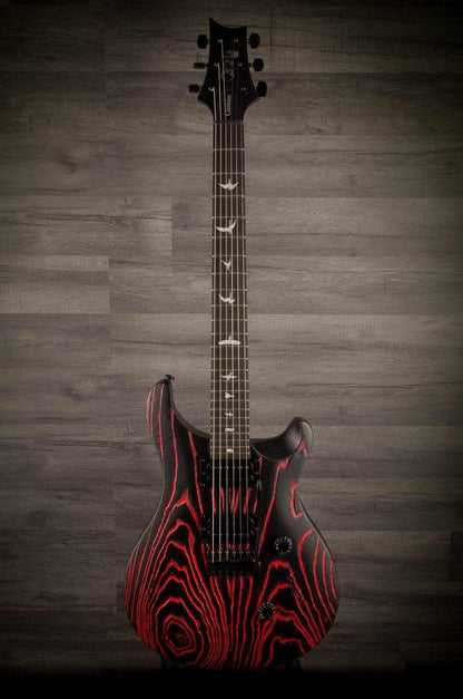 PRS SE Custom 24 Swamp Ash Sand Blasted Fire Red