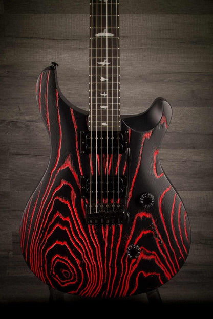 PRS SE Custom 24 Swamp Ash Sand Blasted Fire Red