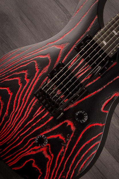 PRS SE Custom 24 Swamp Ash Sand Blasted Fire Red