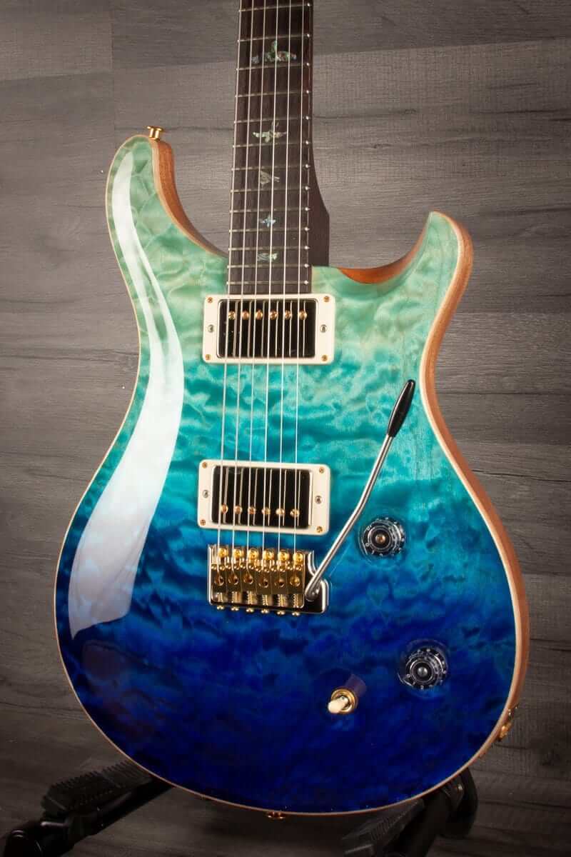 PRS Wood Library Custom 22 Blue Fade Quilt top - solid Rosewood neck