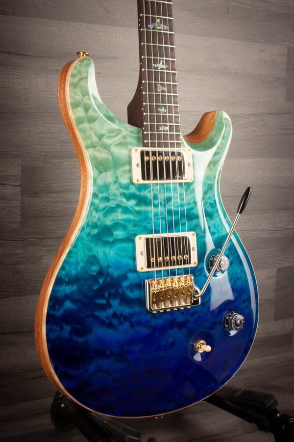 PRS Wood Library Custom 22 Blue Fade Quilt top - solid Rosewood neck - MusicStreet