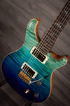PRS Wood Library Custom 22 Blue Fade - solid Rosewood neck - MusicStreet