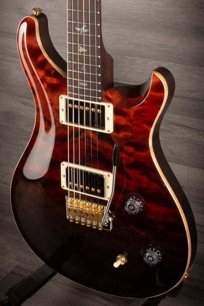 PRS Wood Library Custom 22 Fire Red Black Fade Quilt - solid Rosewood neck