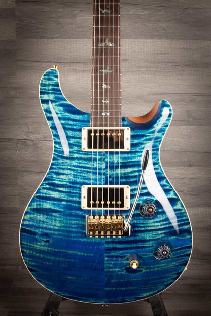 PRS Wood Library Custom 22 River Blue Flame top - solid Rosewood neck