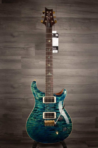 PRS Wood Library Custom 22 River Blue Quilt top - solid Rosewood neck