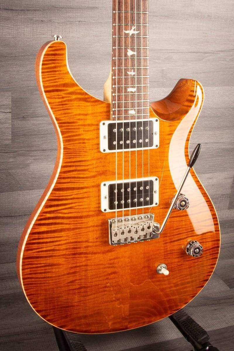 USED PRS CE24 Gloss Flame - Amber - MusicStreet