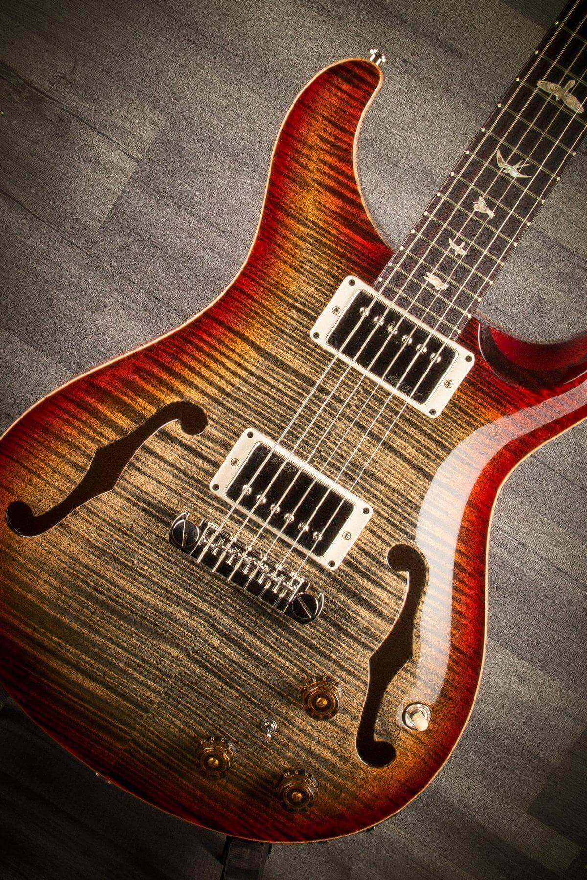USED - PRS Hollowbody II Piezo - Burnt Maple Leaf