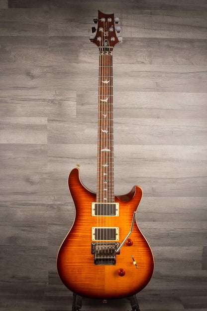 USED - PRS Se Custom 24 Floyd w/ EMG pickups(Tobacco sunburst)