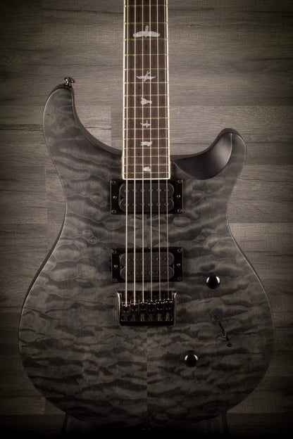 USED - PRS SE Stealth Mark Holcomb Satin Quilt Ltd - GREY BLACK