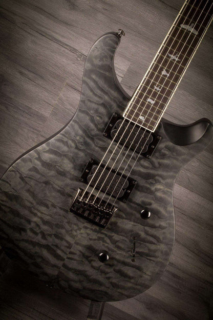 USED - PRS SE Stealth Mark Holcomb Satin Quilt Ltd - GREY BLACK