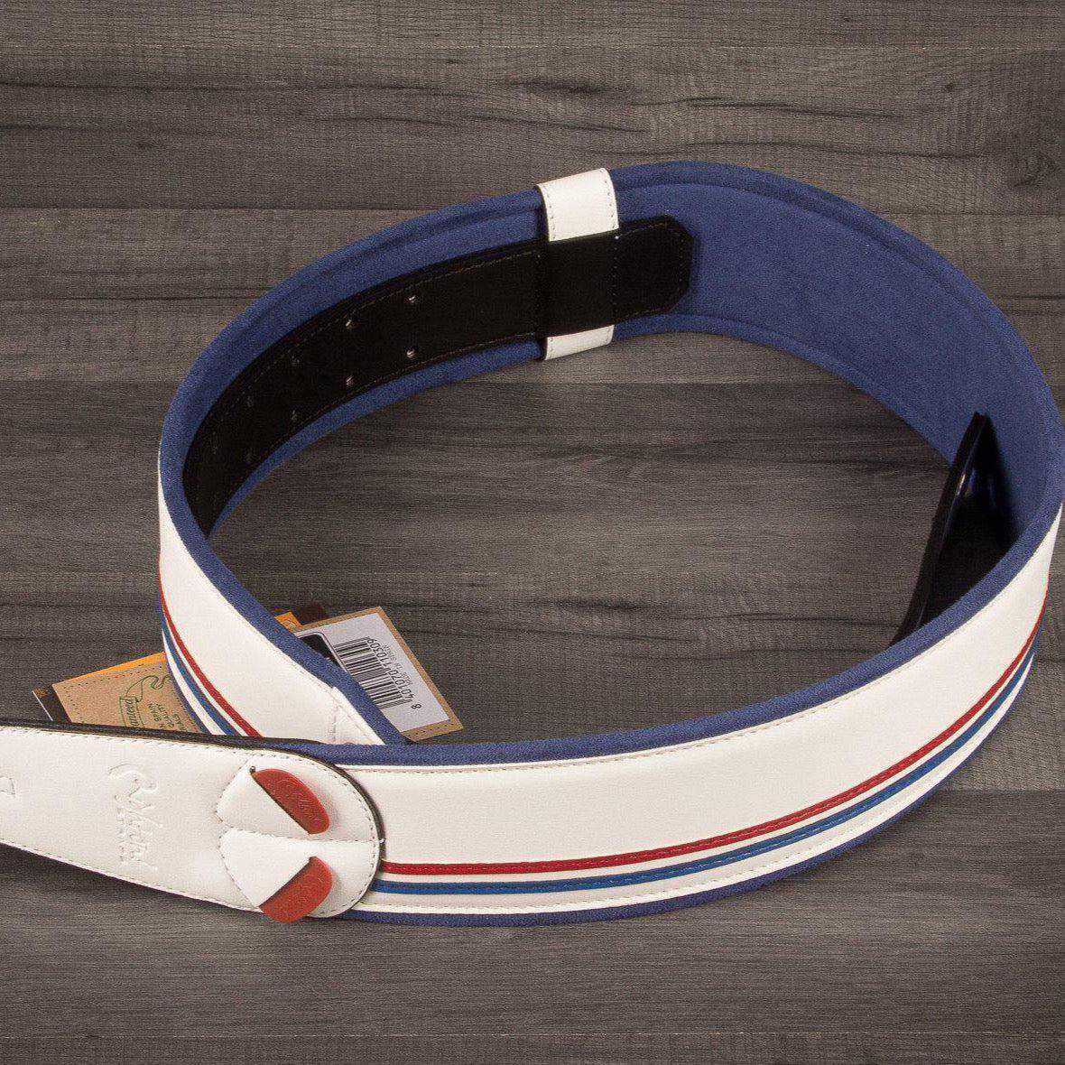 RightOn! Race Guitar Strap - White