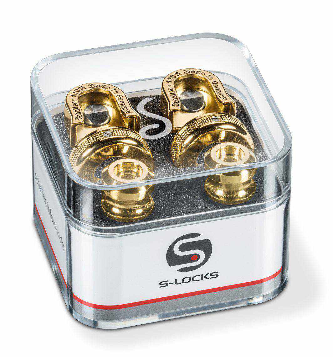 Schaller Strap Locks Guitar S-Lock Pair - Gold