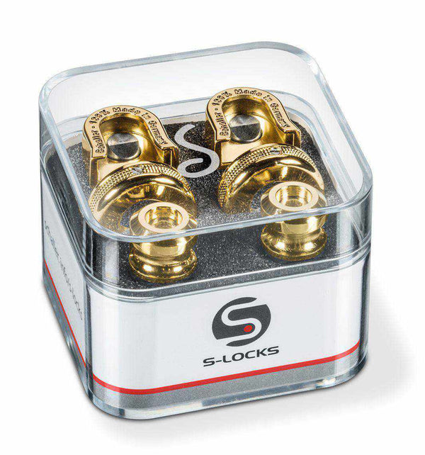 Schaller Strap Locks Guitar S-Lock Pair - Gold