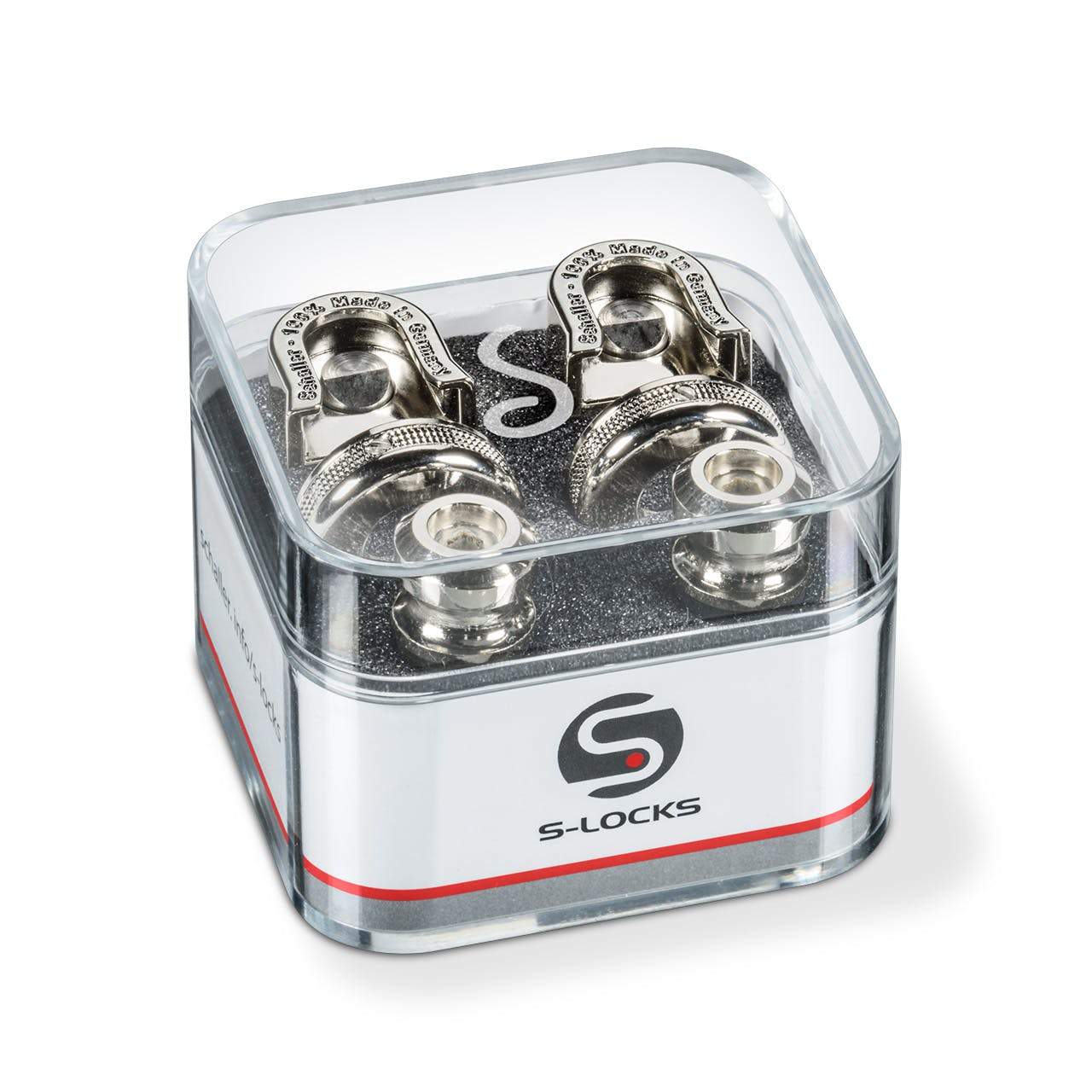 Schaller Strap Locks Guitar S-Lock Pair - Nickel Plate