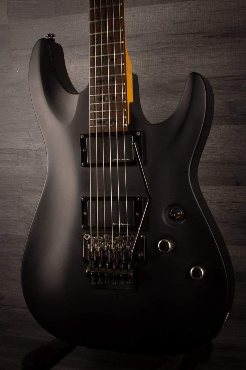 USED - Schecter Demon 6 FR - Aged Black Satin, inc Schecter hard case