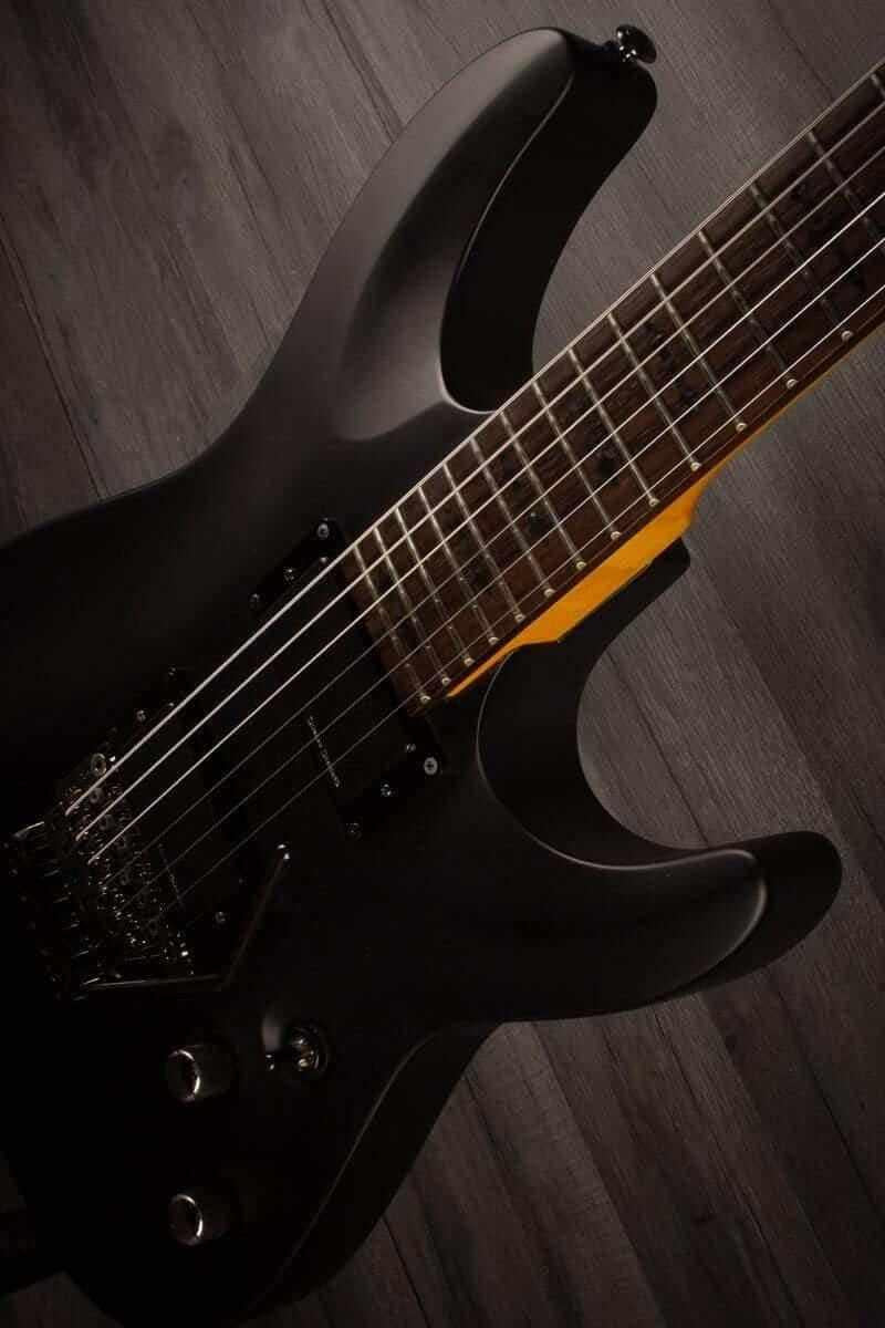 USED - Schecter Demon 6 FR - Aged Black Satin, inc Schecter hard case