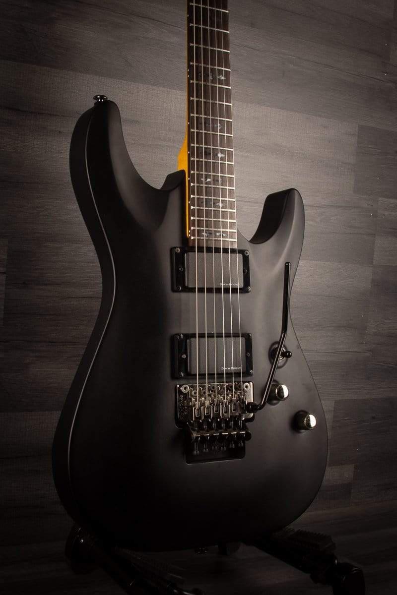 USED - Schecter Demon 6 FR - Aged Black Satin, inc Schecter hard case