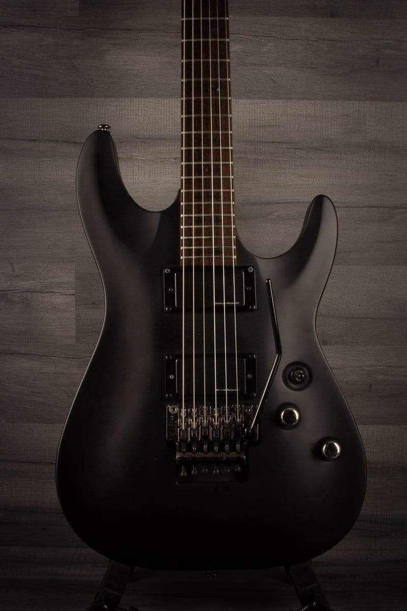 USED - Schecter Demon 6 FR - Aged Black Satin, inc Schecter hard case