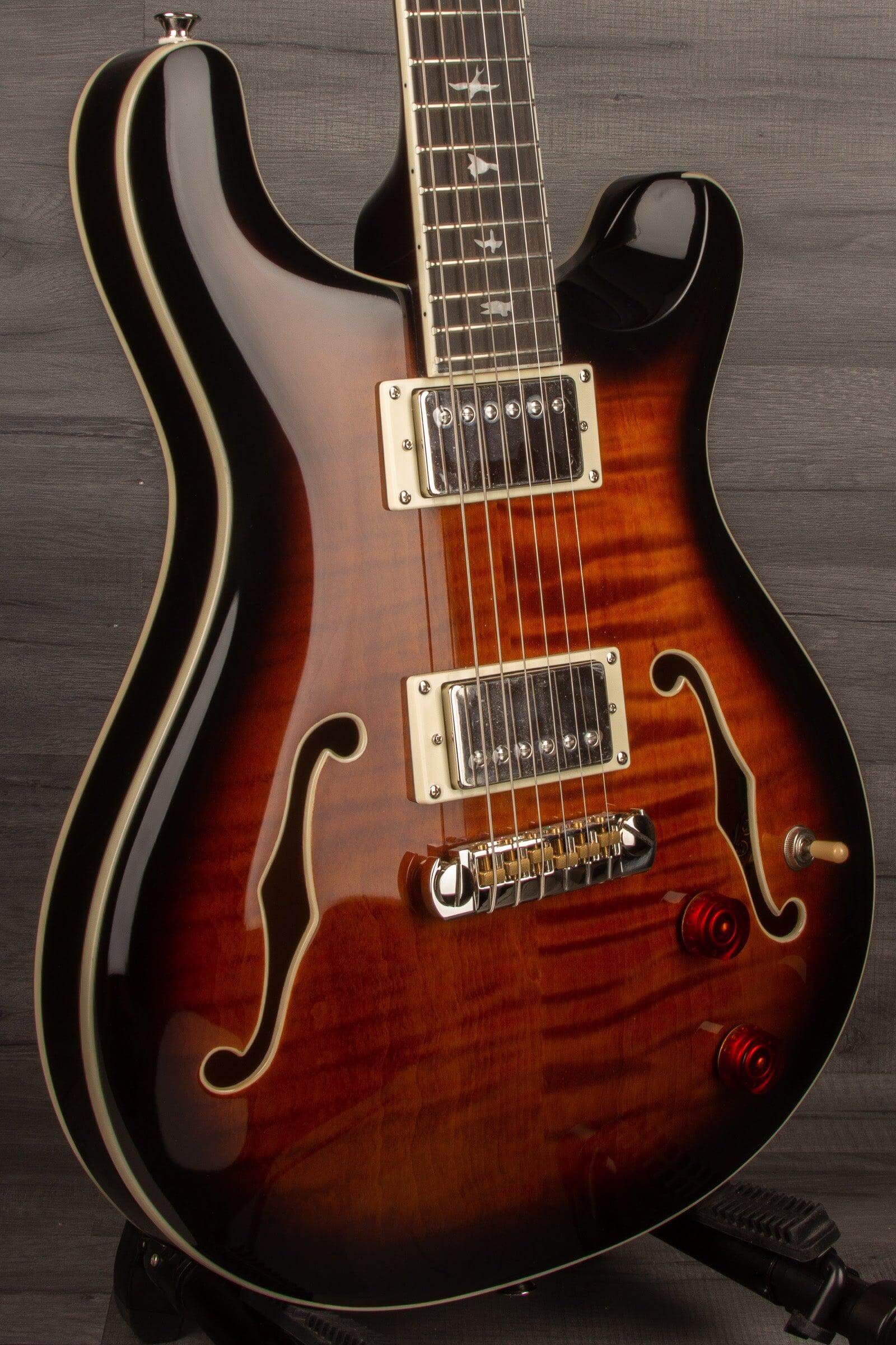 PRS SE Hollowbody II Black Gold Burst