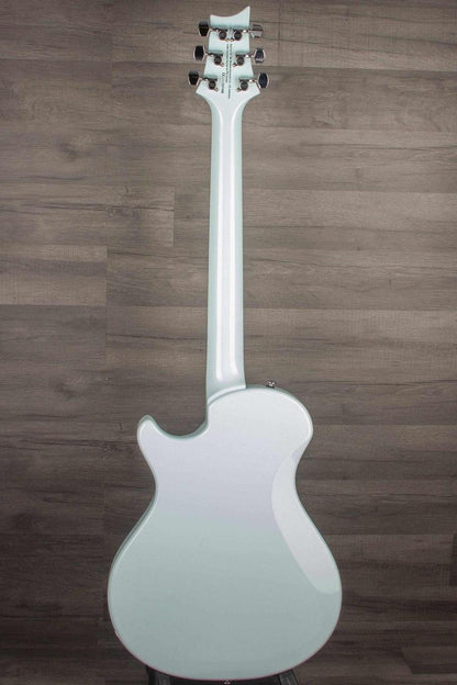 Back view of used PRS SE Starla in Powder Blue, featuring a smooth finish and sleek design for vibrant sound.