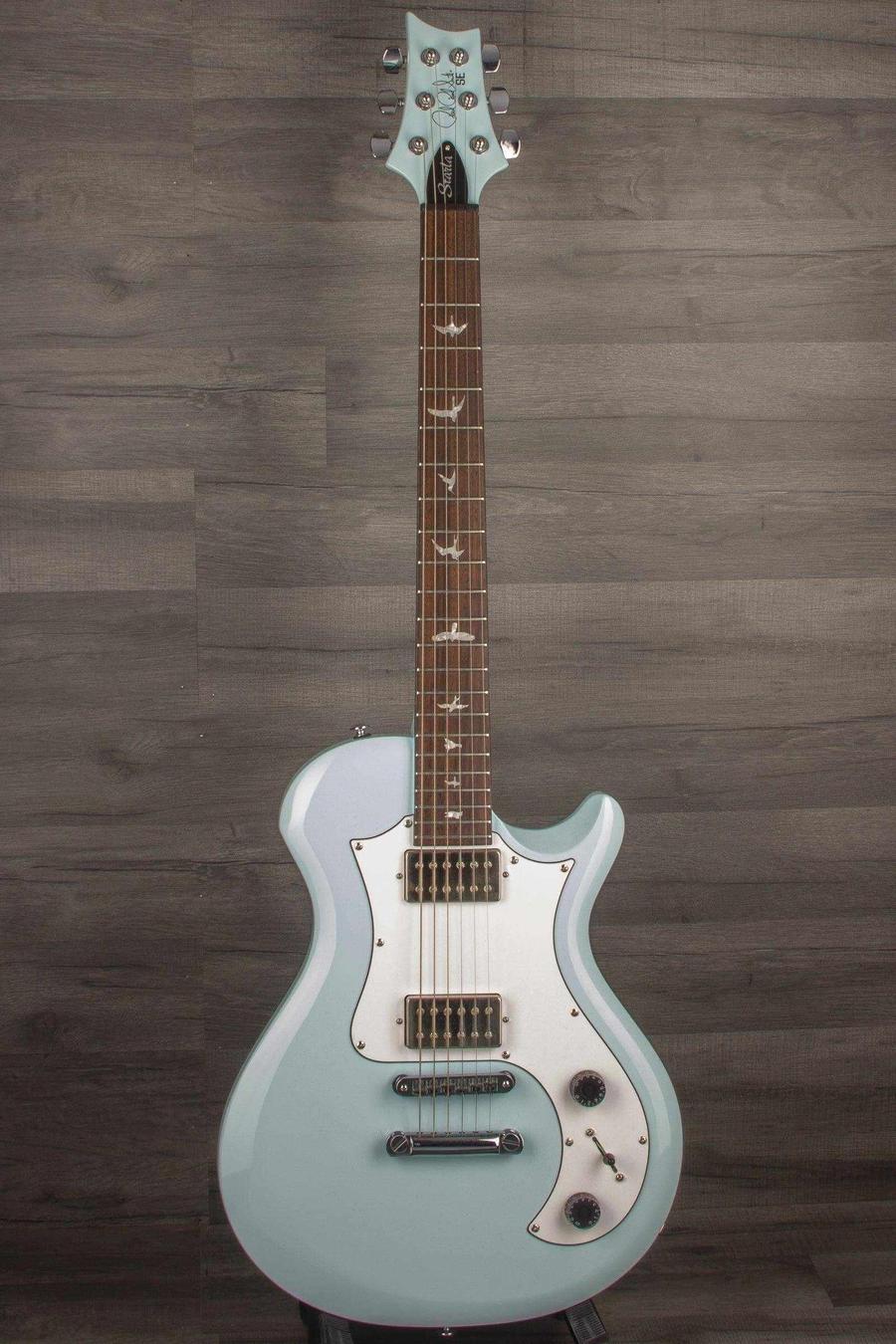 USED - PRS SE Starla - Powder Blue guitar in nice clean condition with original gig bag and distinctive retro-inspired design.