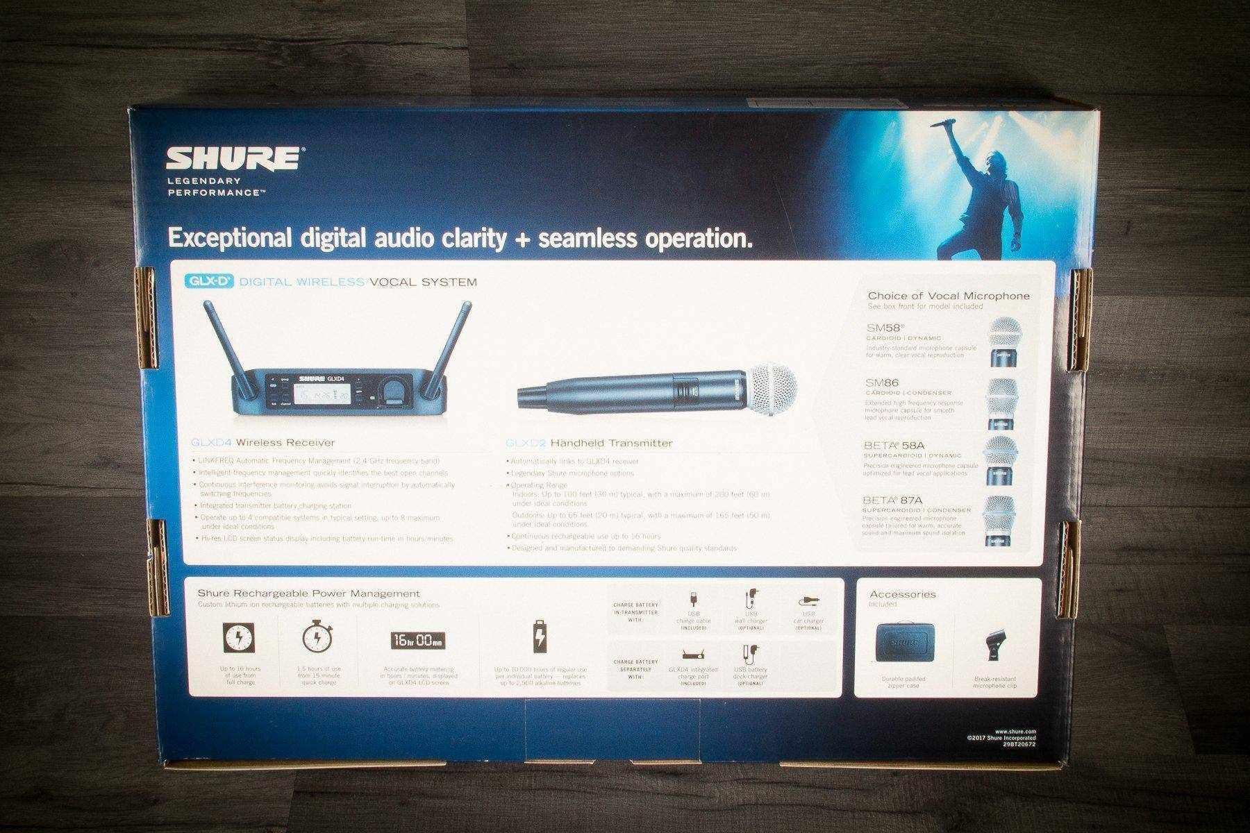 Shure Glxd Beta 58A Digital Wireless Vocal System