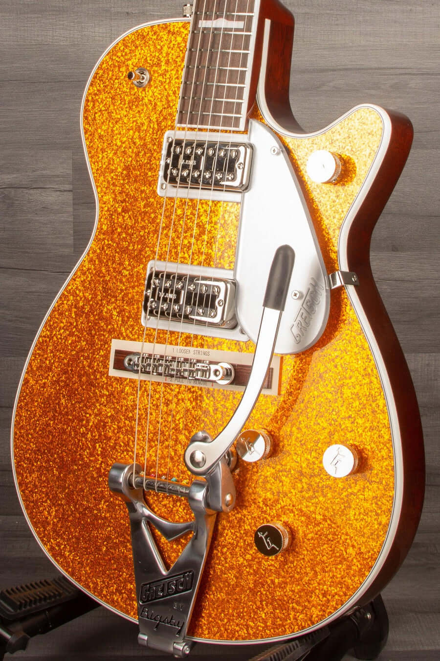 Gretsch G6129T-89VS Vintage Select ‘89 Sparkle Jet™ Electric Guitar with Bigsby®, Rosewood Fingerboard - Gold Sparkle