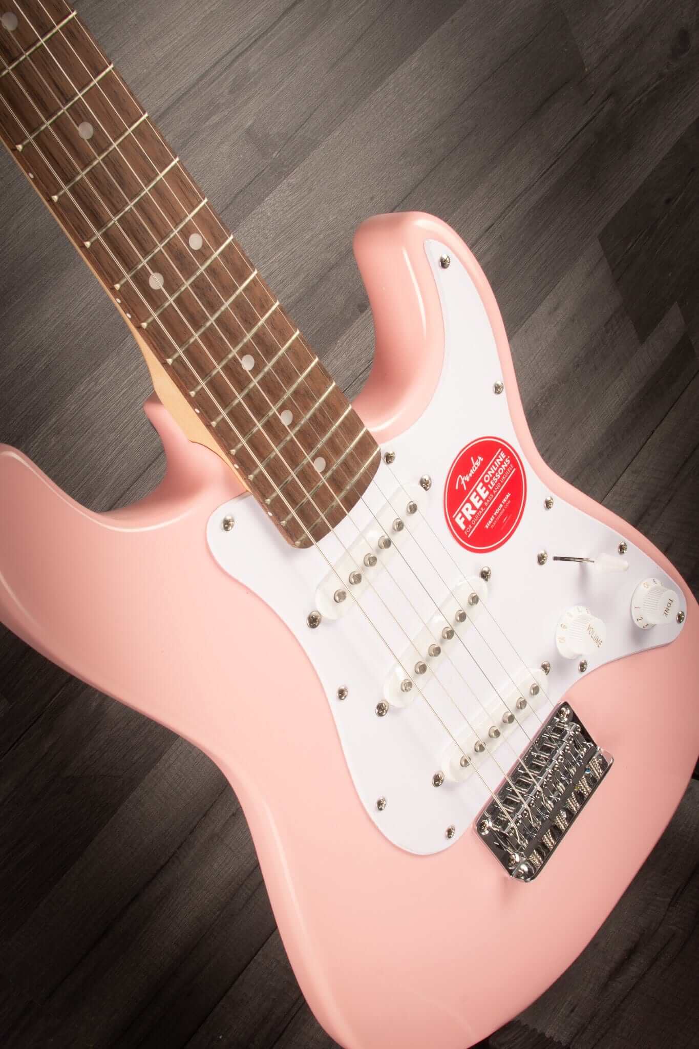 Fender Squier Stratocaster Mini Electric Guitar - Shell Pink