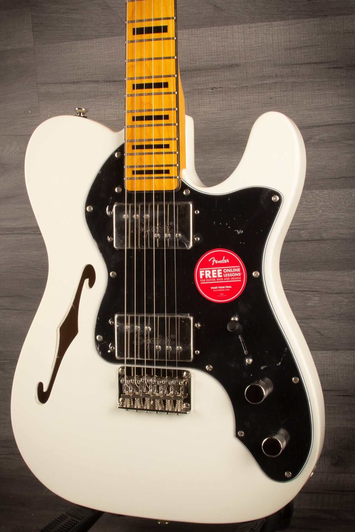 Squier Classic Vibe '70s Thinline Telecaster Electric Guitar - Olympic White