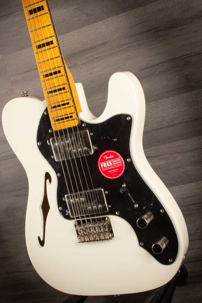 Squier Classic Vibe '70s Thinline Telecaster Electric Guitar - Olympic White