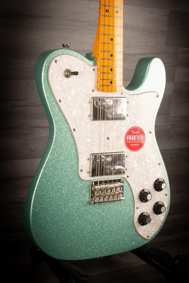 Squier Electric Guitar Squier FSR 70's Telecaster Deluxe Seafoam Green Sparkle