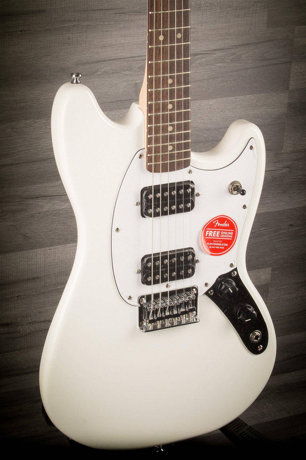 Squier FSR Bullet Mustang - HH - Il - Olympic White - MusicStreet