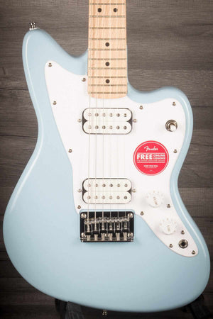 Squier Mini Jazzmaster HH Electric Guitar - Daphne Blue - Set Up by MusicStreet