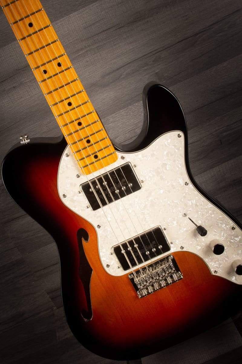 Squier Electric Guitar USED - Squier Classic Vibe '70s Telecaster Thinline 3 Colour Sunburst