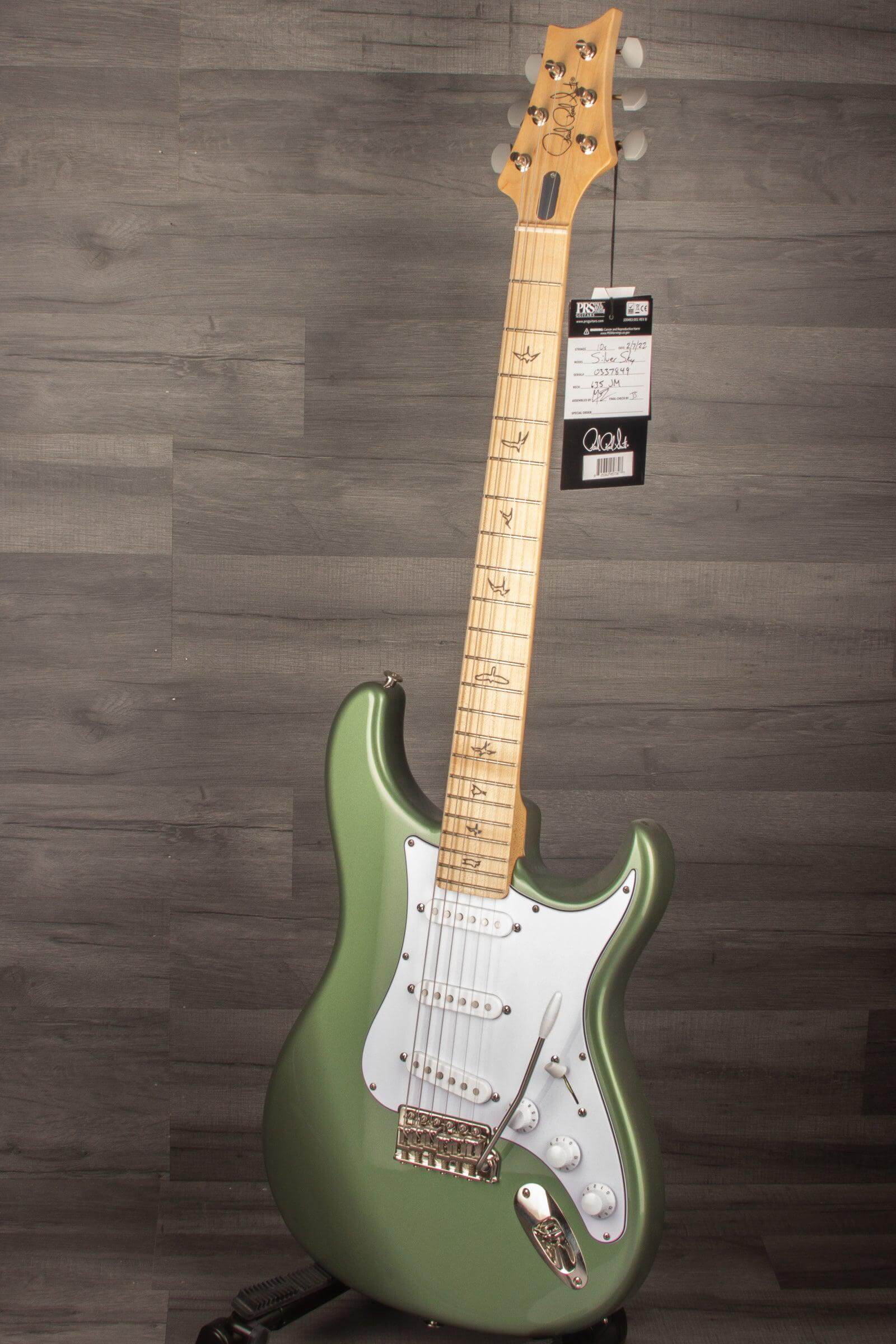 PRS Silver Sky John Mayer Signature Electric Guitar - Orion Green, Maple Neck