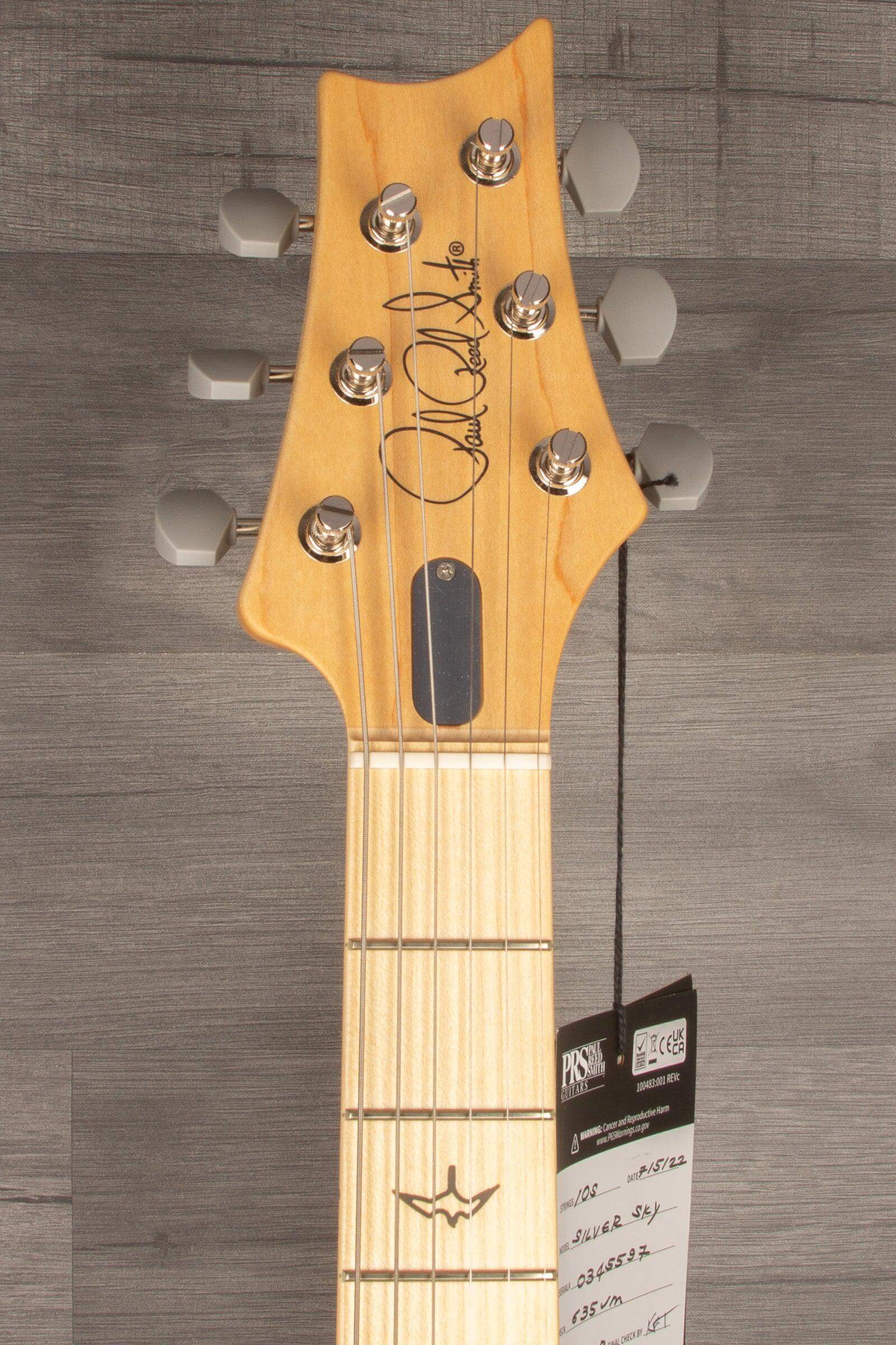 PRS Silver Sky John Mayer Signature Electric Guitar Model - Frost, Maple neck