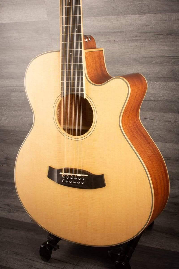 Tanglewood Acoustic Guitar Tanglewood TW12CE Winterleaf 12 string cutaway Electro Acoustic Guitar