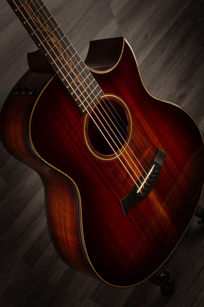 USED - 2017 Taylor K26ce Koa Florentine cutaway electro
