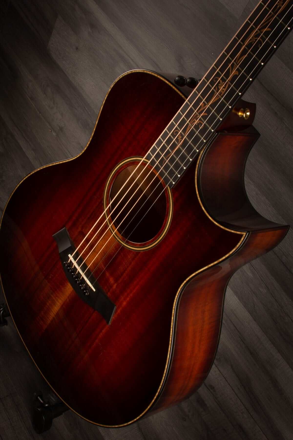 USED - 2017 Taylor K26ce Koa Florentine cutaway electro