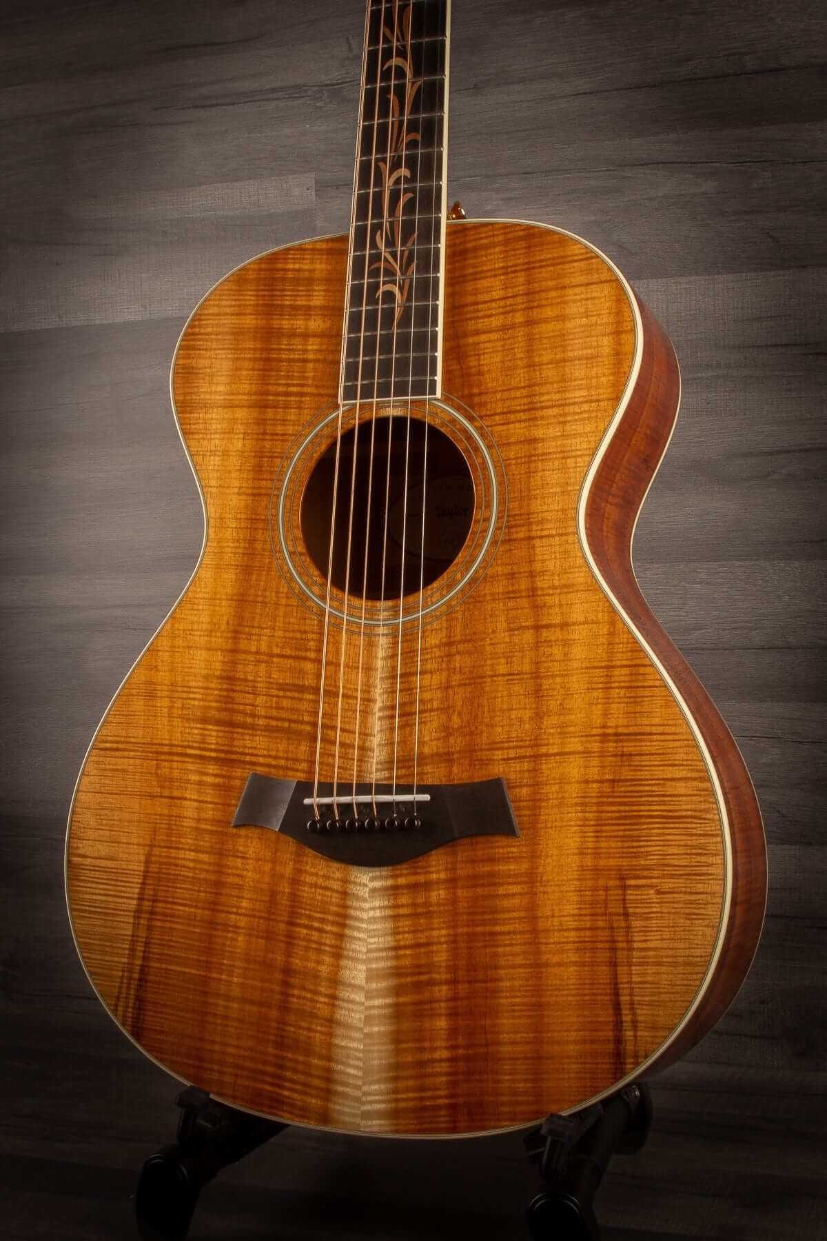 USED - 2018 Taylor Custom TF Grand Concert 12-Fret AA Koa Natural S#1102288095