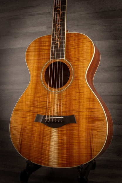 USED - 2018 Taylor Custom TF Grand Concert 12-Fret AA Koa Natural S#1102288095