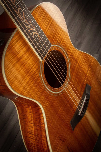USED - 2018 Taylor Custom TF Grand Concert 12-Fret AA Koa Natural S#1102288095