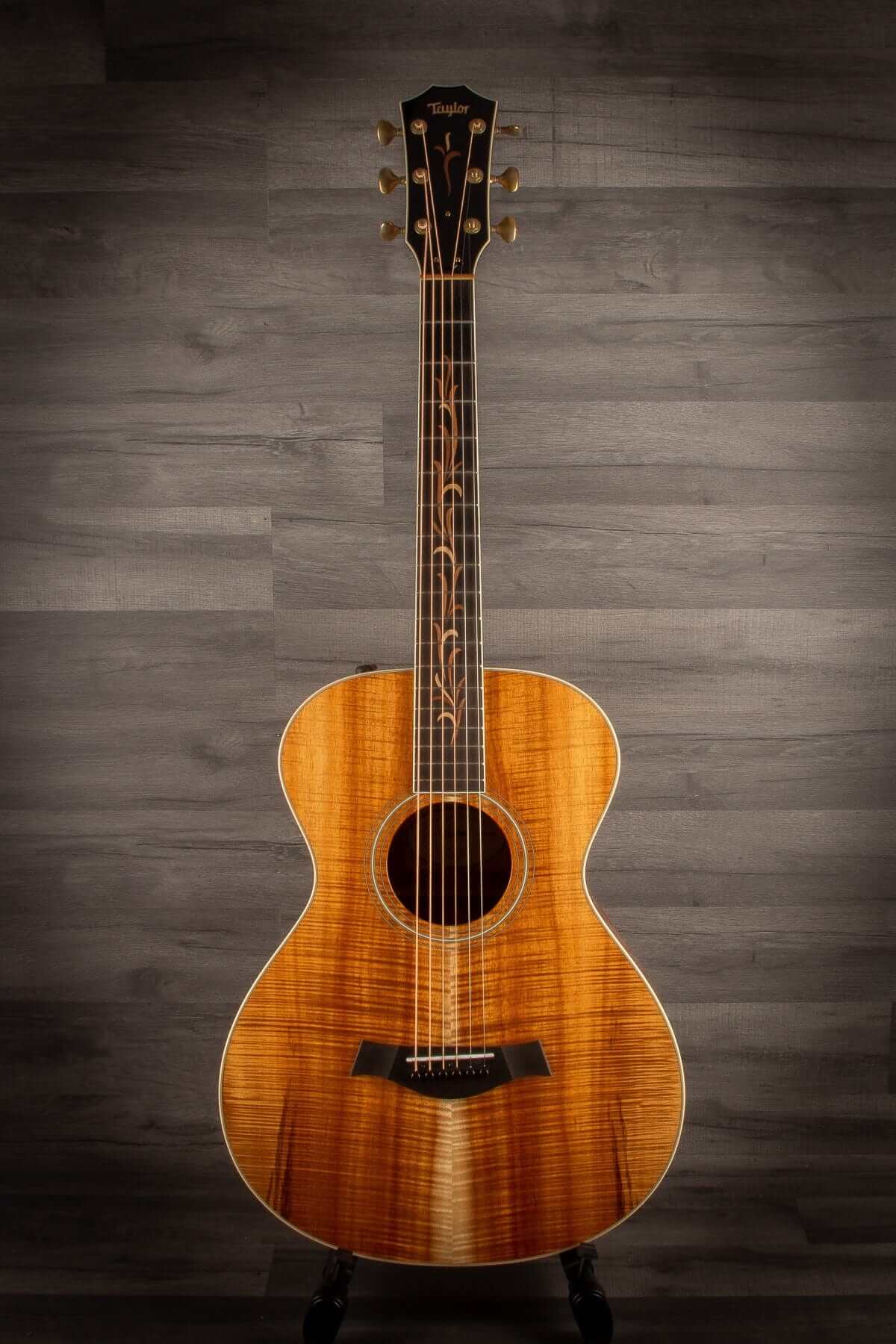 USED - 2018 Taylor Custom TF Grand Concert 12-Fret AA Koa Natural S#1102288095