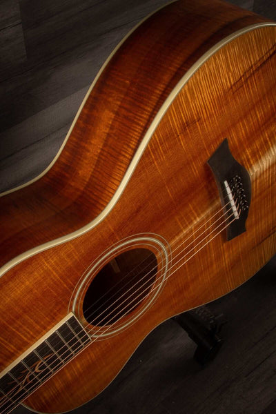 USED - 2018 Taylor Custom TF Grand Concert 12-Fret AA Koa Natural S#1102288095