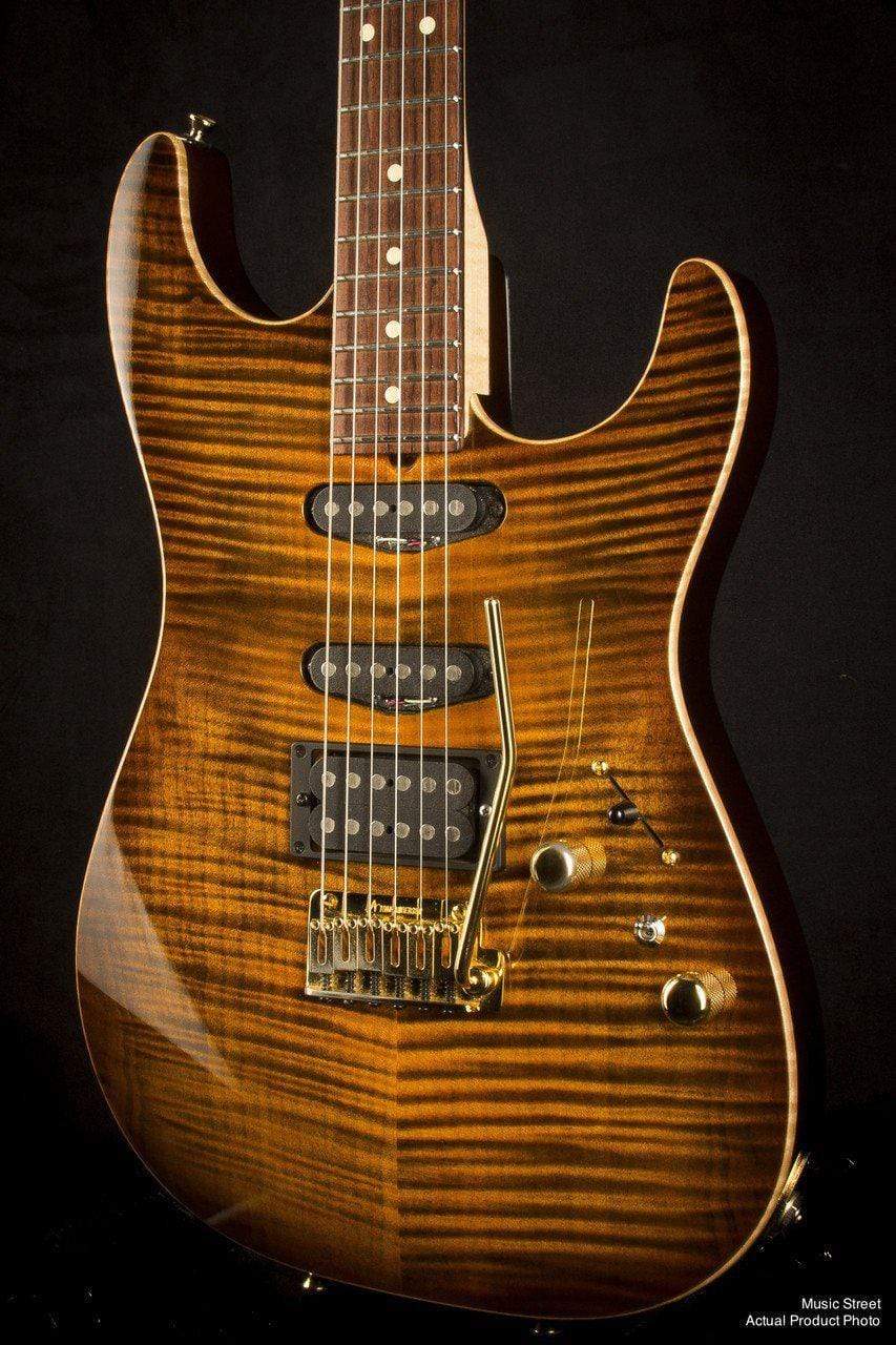 USED - Tom Anderson 2001 Hollow Drop Top Tiger'S Eye Burst