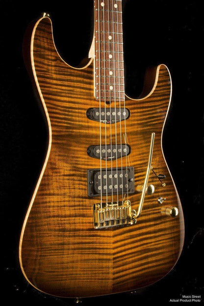USED - Tom Anderson 2001 Hollow Drop Top Tiger'S Eye Burst