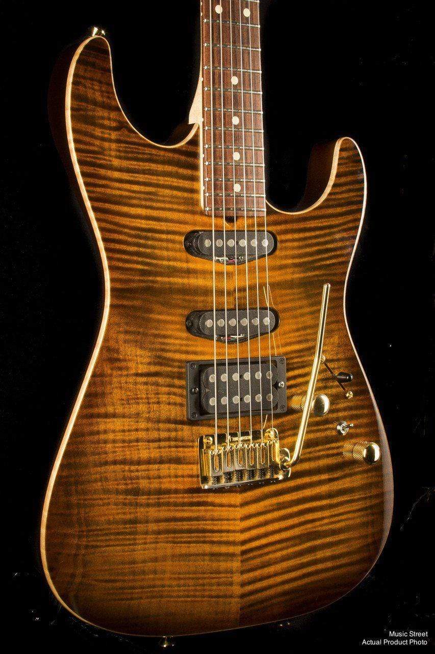 USED - Tom Anderson 2001 Hollow Drop Top Tiger'S Eye Burst