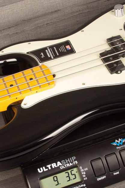 Fender American Professional II Precision Bass Guitar, Maple Neck - Black