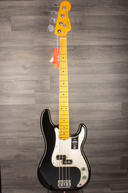 Fender American Professional II Precision Bass Guitar, Maple Neck - Black