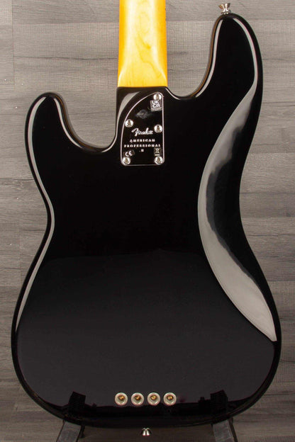 Fender American Professional II Precision Bass Guitar, Maple Neck - Black